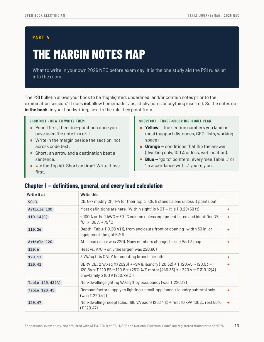 Page from The Margin Notes Map